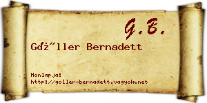 Göller Bernadett névjegykártya